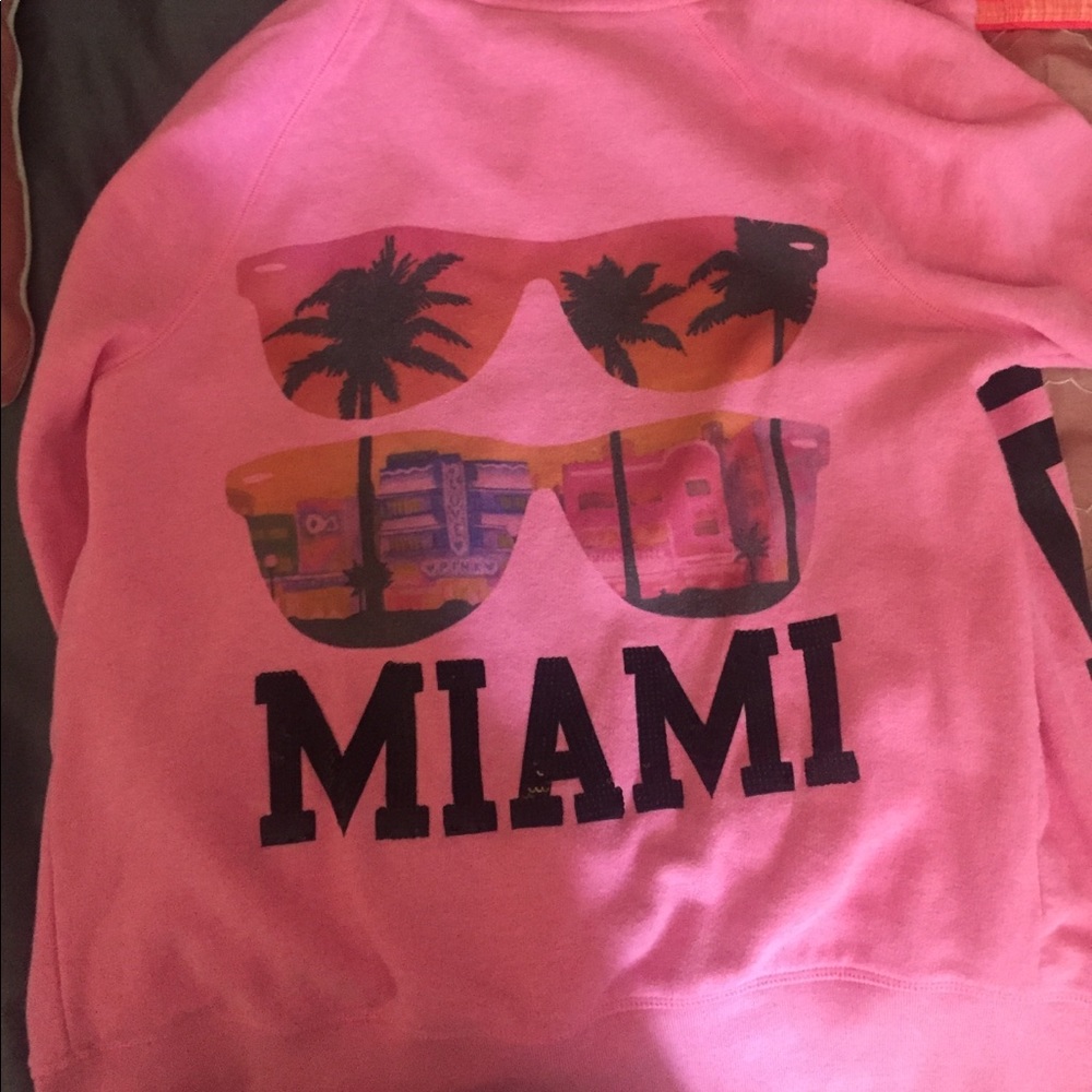 Miami bling pink sweatshirt