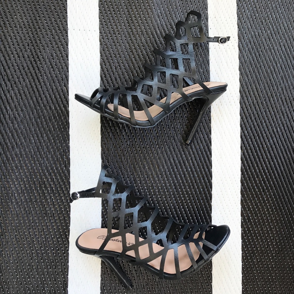 💕Sasha black gladiator heel