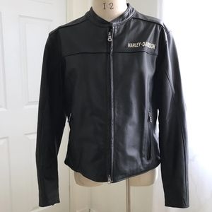 Harley-Davidson black leather motorcyle jacket