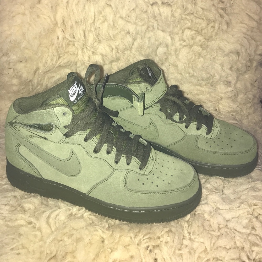 Olive Green Air Force 1's