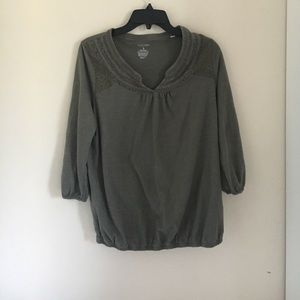 3/4 sleeve cotton blouse