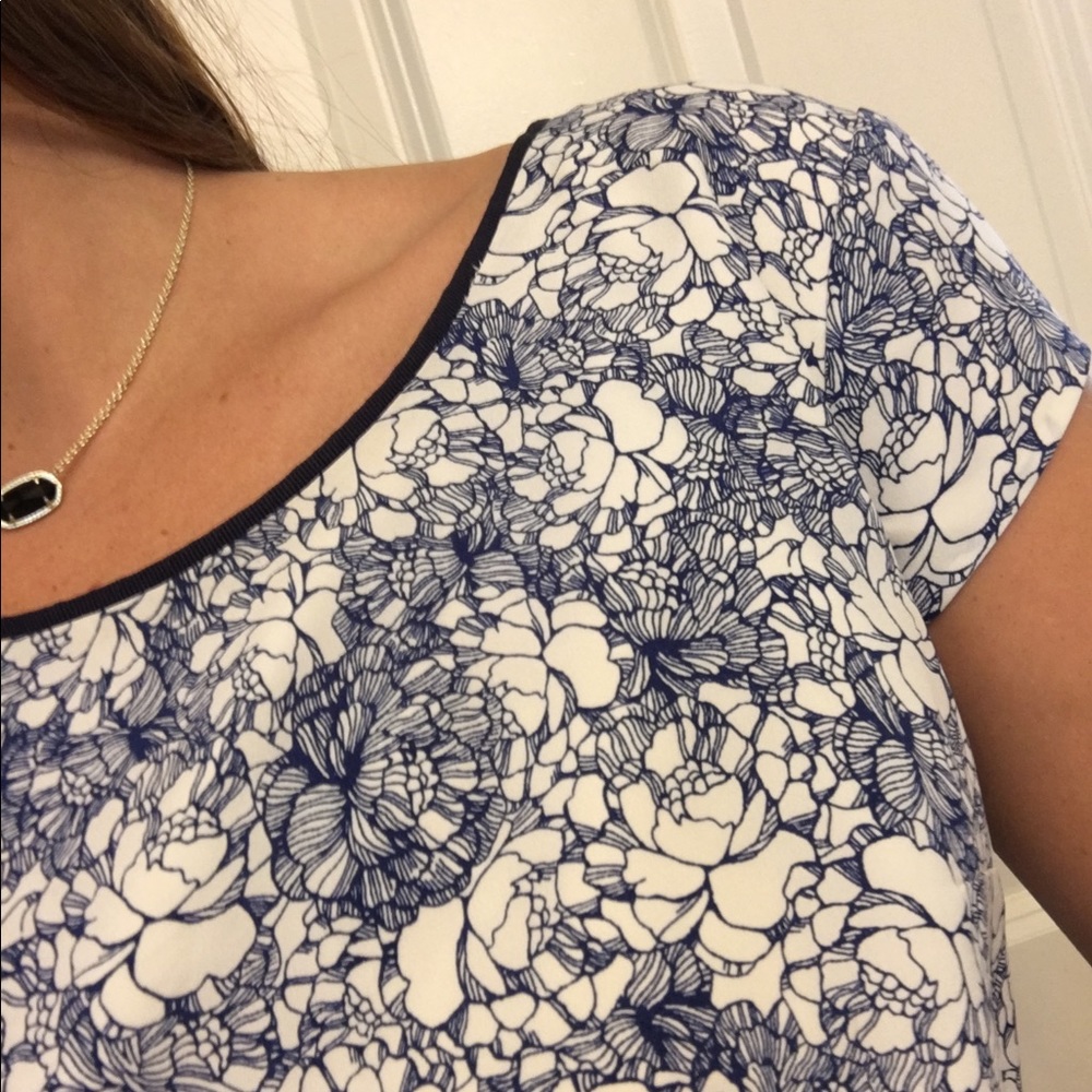 Blue and white floral dress!