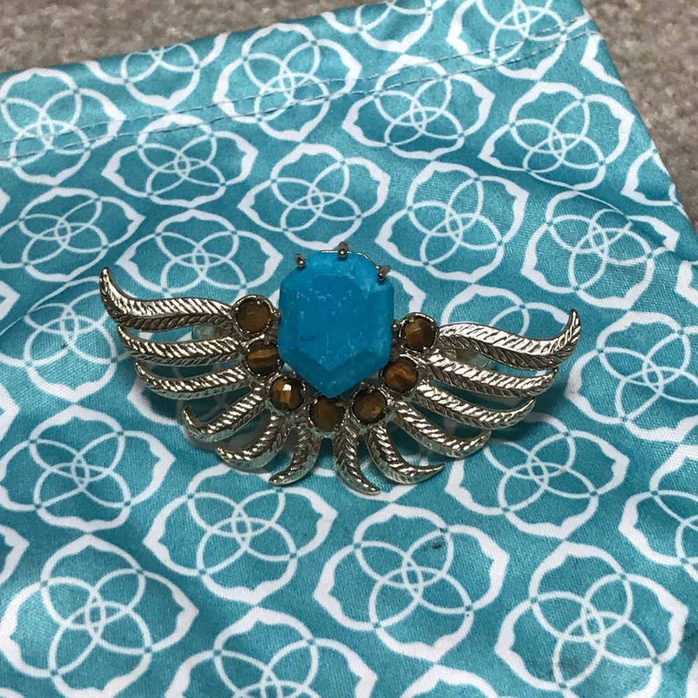 Kendra Scott Blue stone winged ring