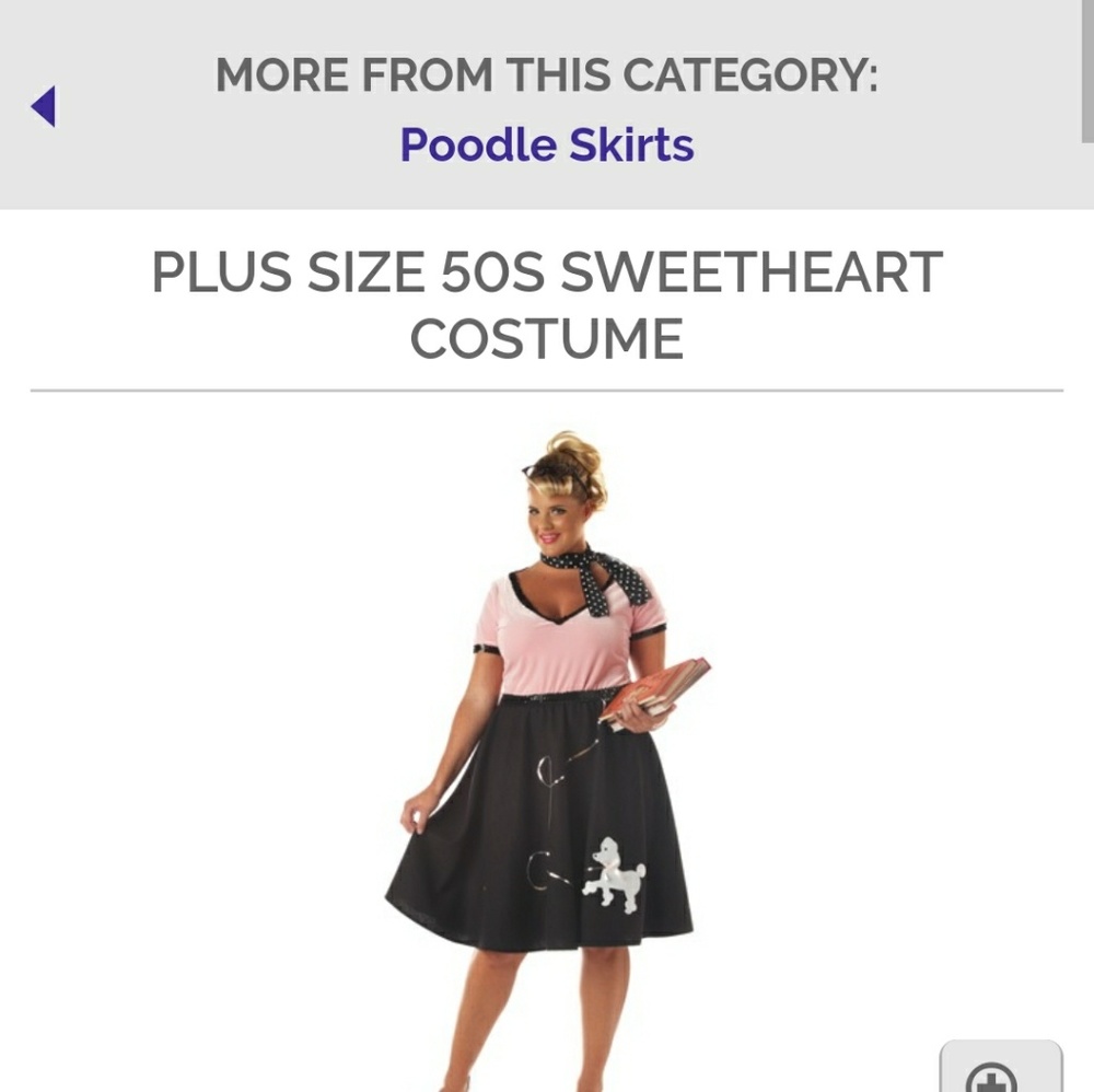 50s sweetheart plus size costume w/extras!!!