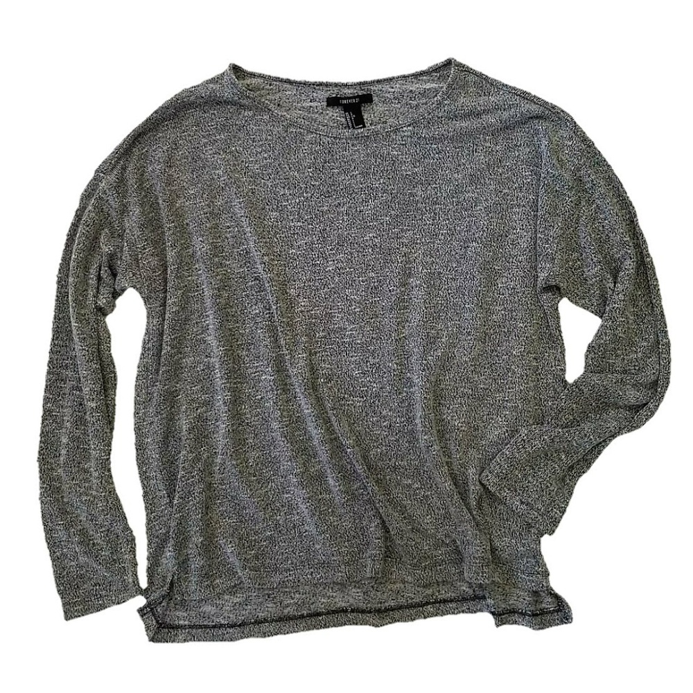 Forever 21 Black and Gray Long Sleeve Shirt