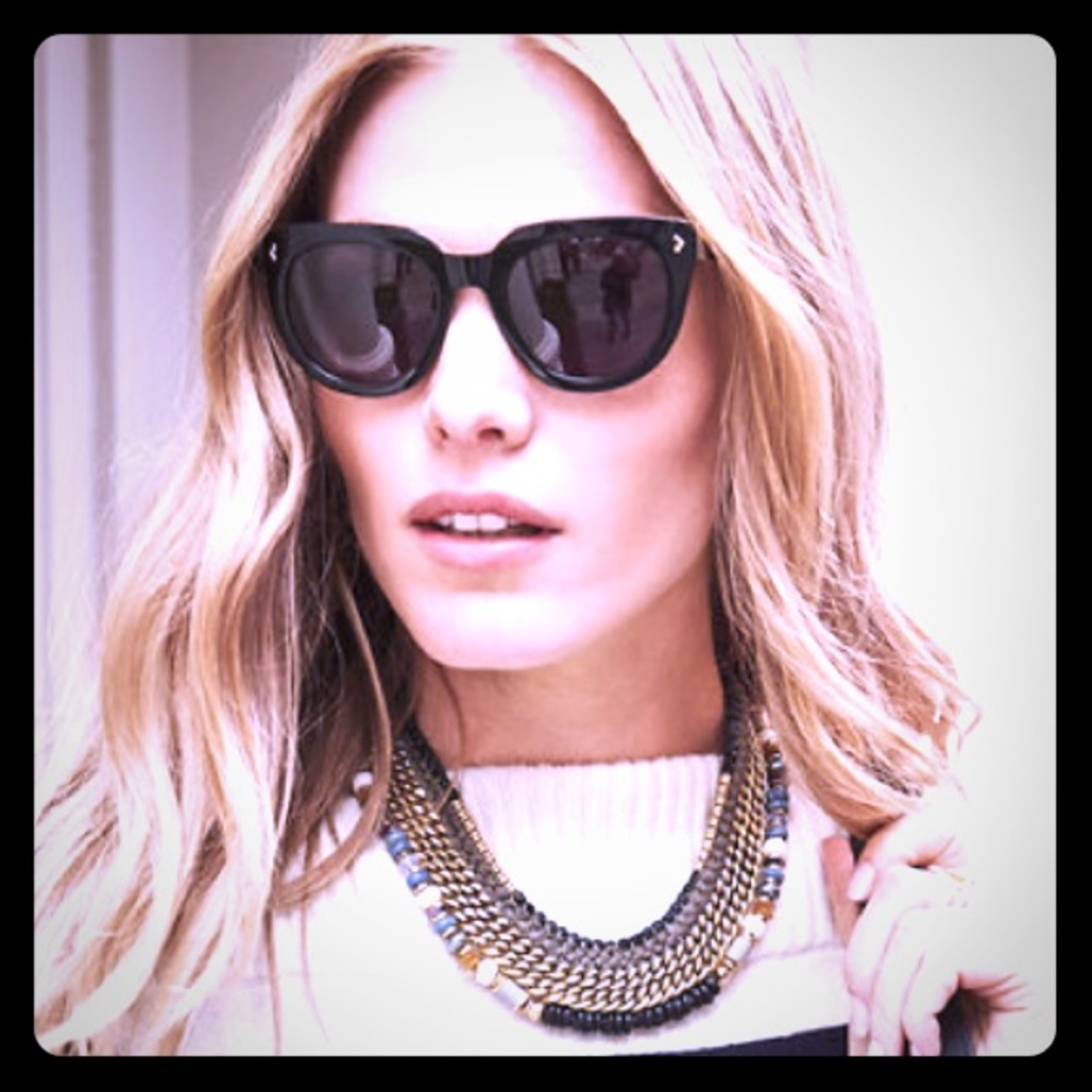 Stella&Dot Miramar Blk Sunglasses - perfect shape