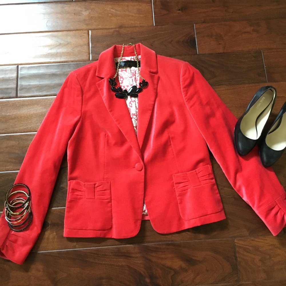 Velour red jacket