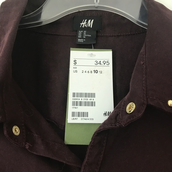 Burgundy Chambray Shirt - Picture 5 of 8