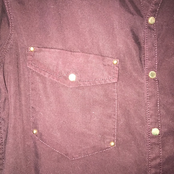 Burgundy Chambray Shirt - Picture 7 of 8