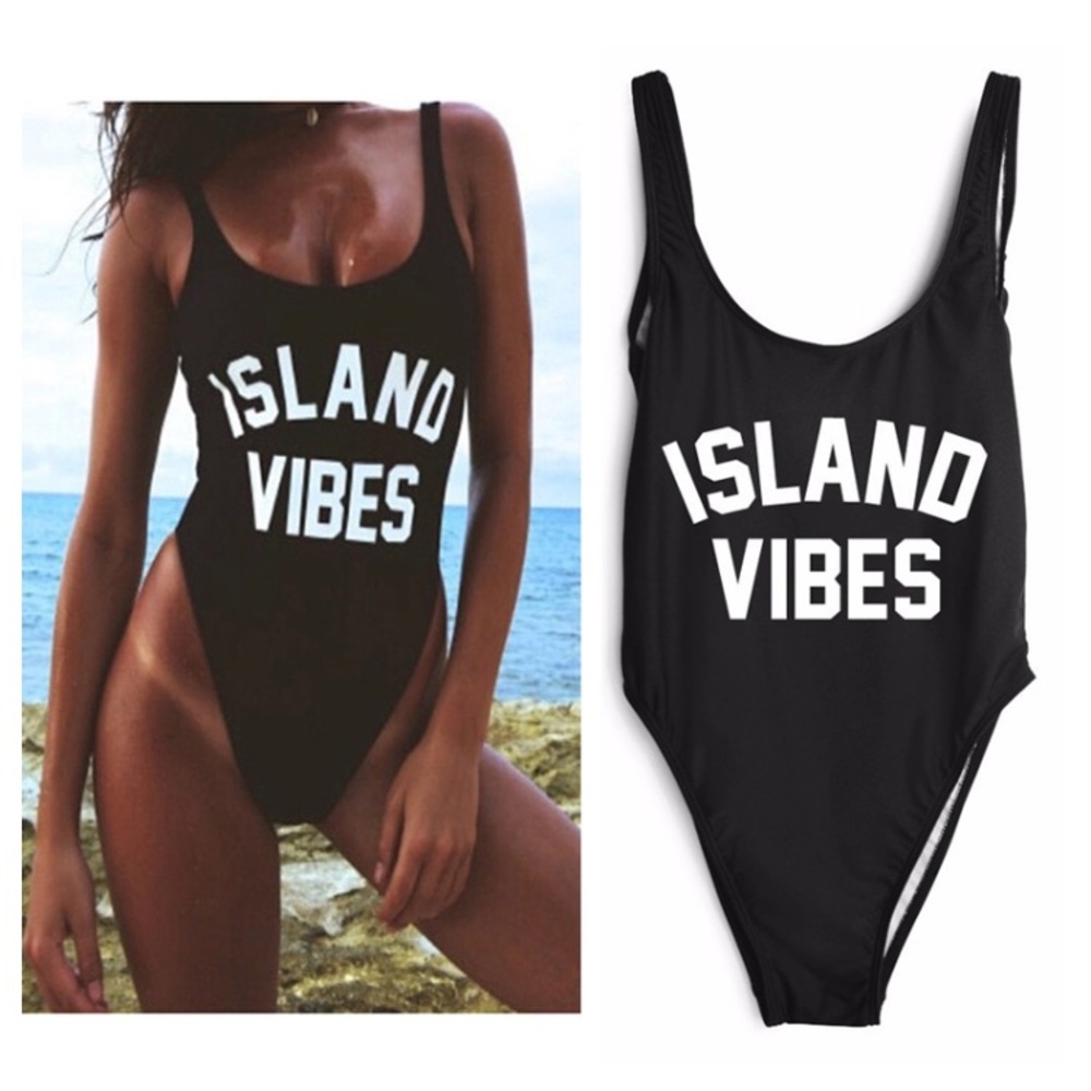 Island vibes one piece swimsuit
