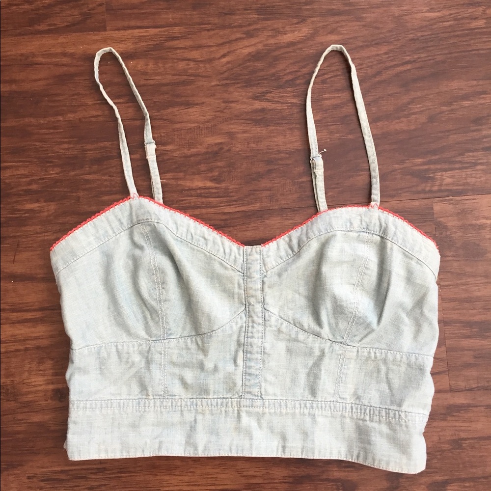 American Eagle Denim Crop Top