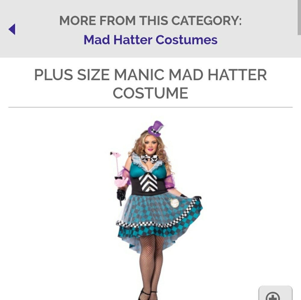 Plus size mad hatter costume