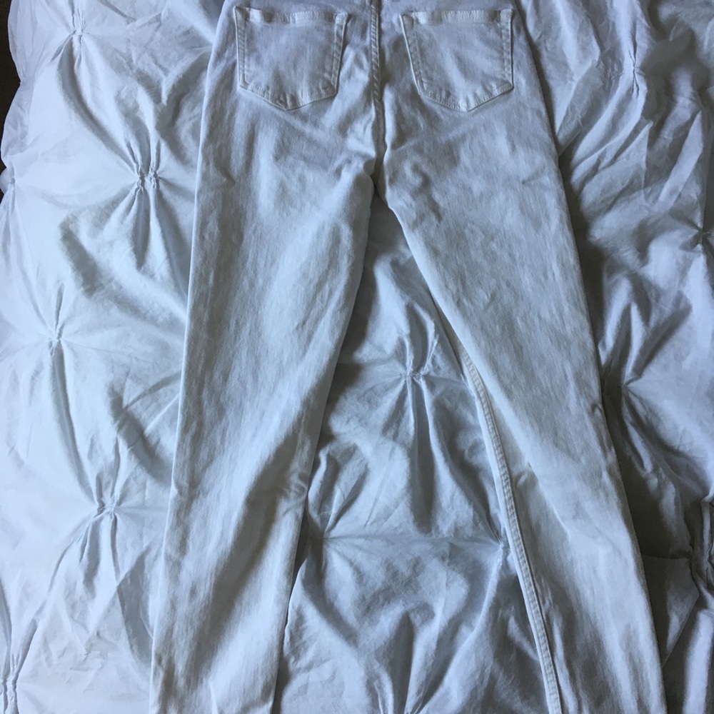 TOPSHOP Jamie Moto Ripped White Skinny