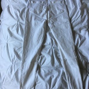 TOPSHOP Jamie Moto Ripped White Skinny