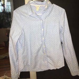 Forever 21 poka dot button up shirt, barely worn
