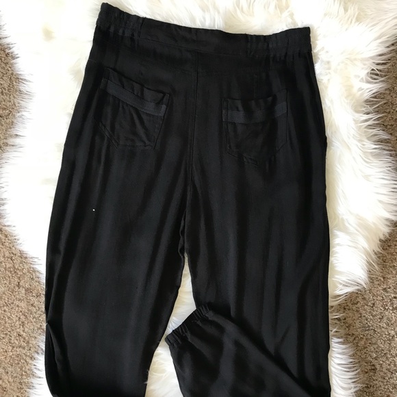 Drawstring waist casual pants. Stud detailing - Picture 7 of 7