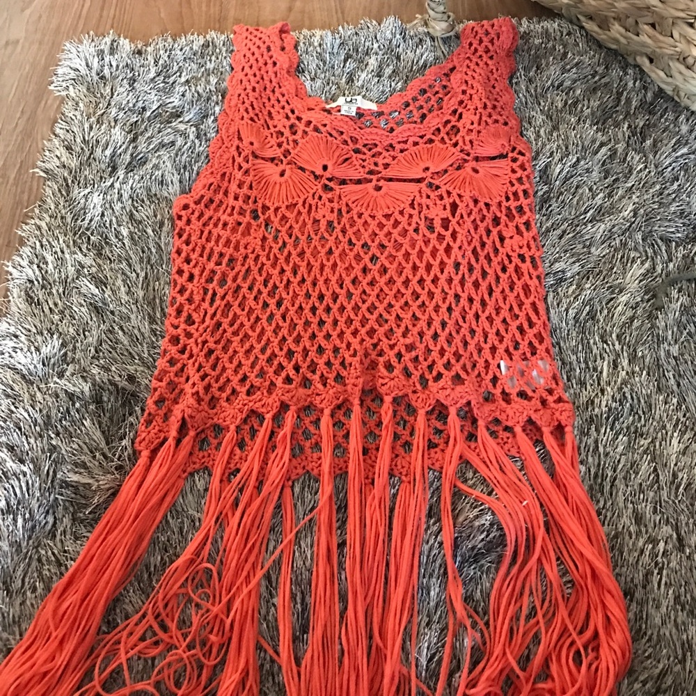fringe crochet crop top