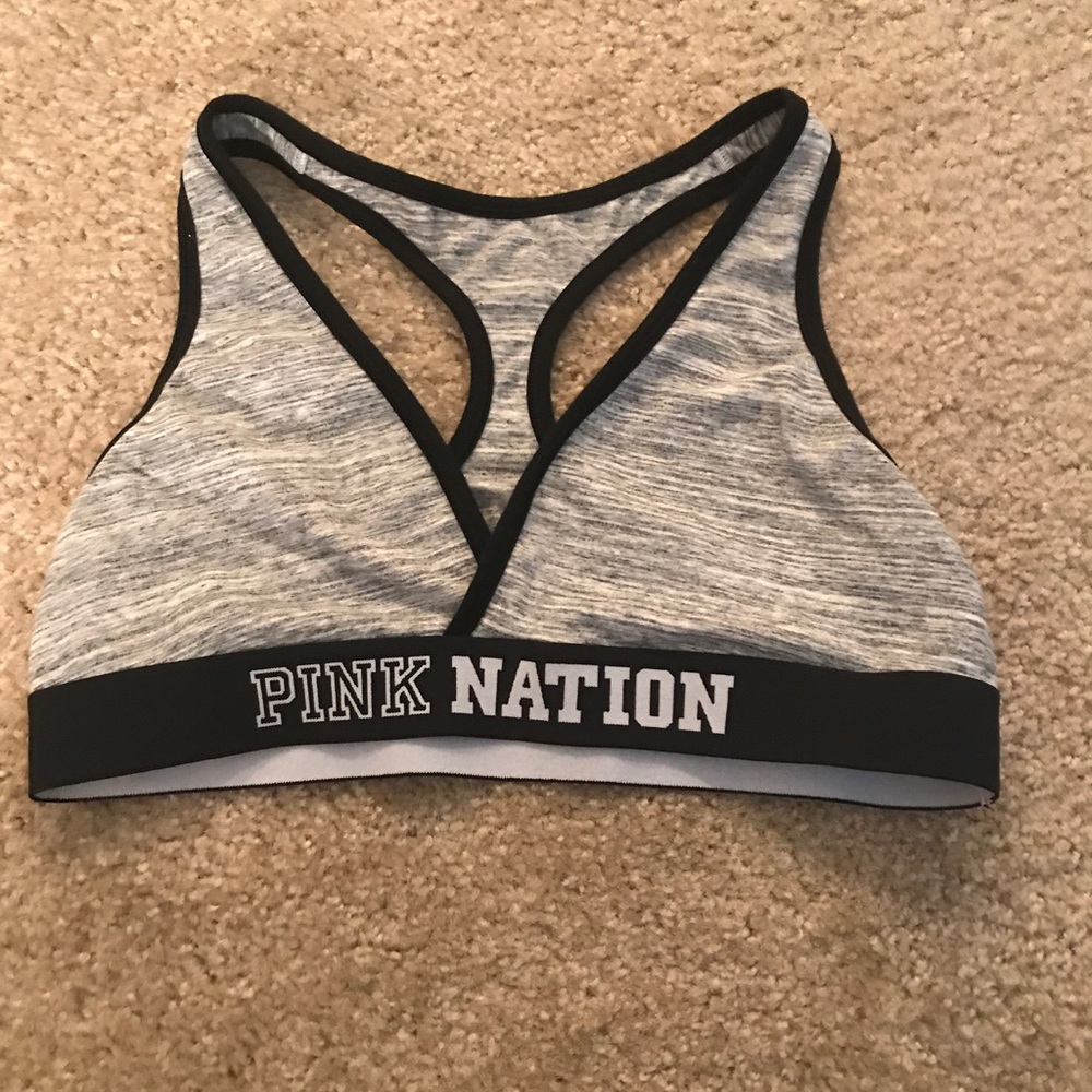 Victoria's Secret Pink grey logo bralette