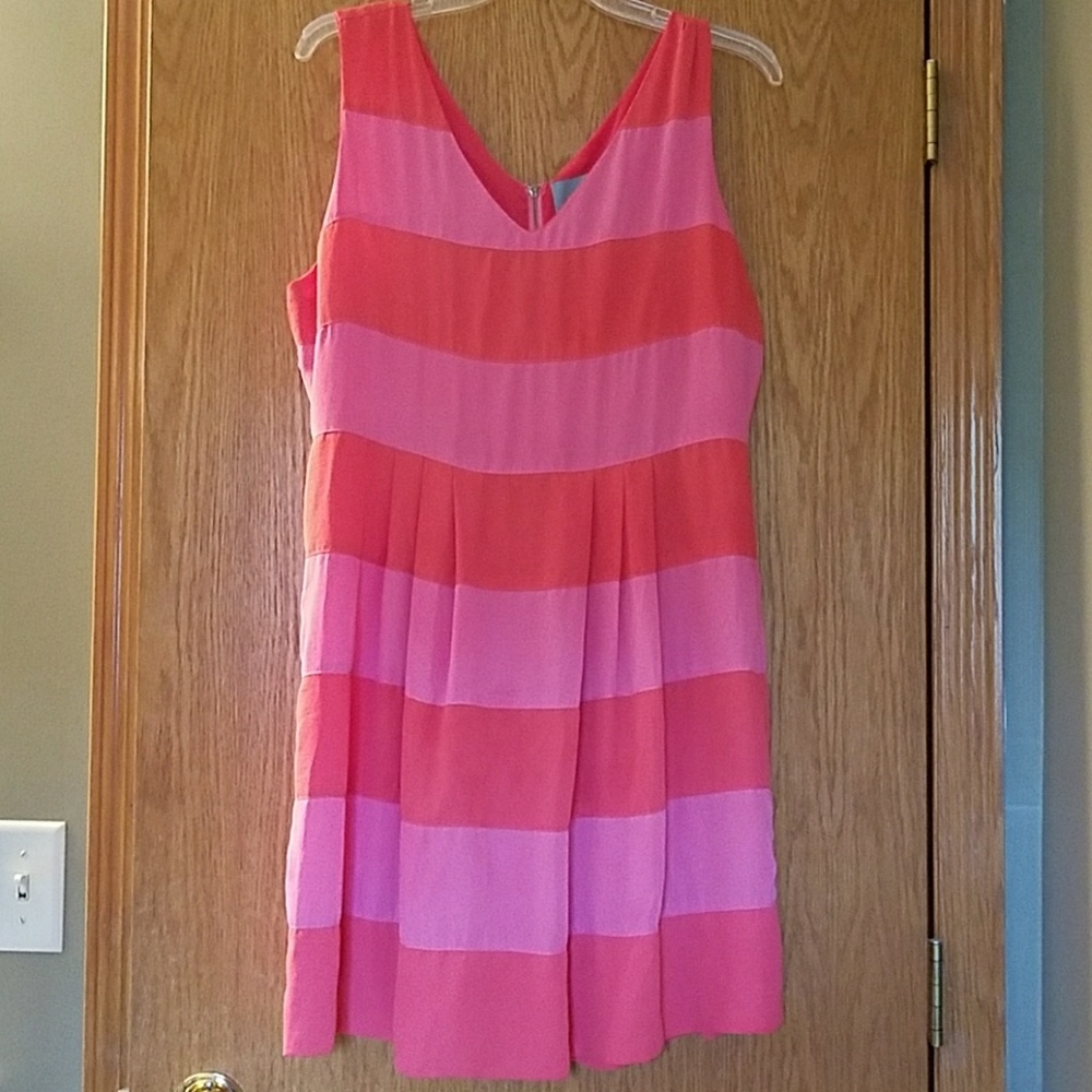Pink and Coral stripped dress
