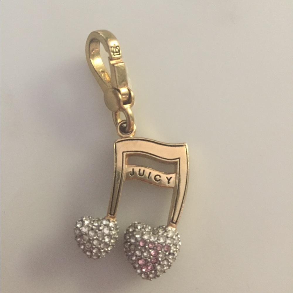 Juicy Couture Gold Heart Music Note Charm