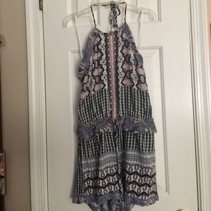 Backless Halter Top Romper