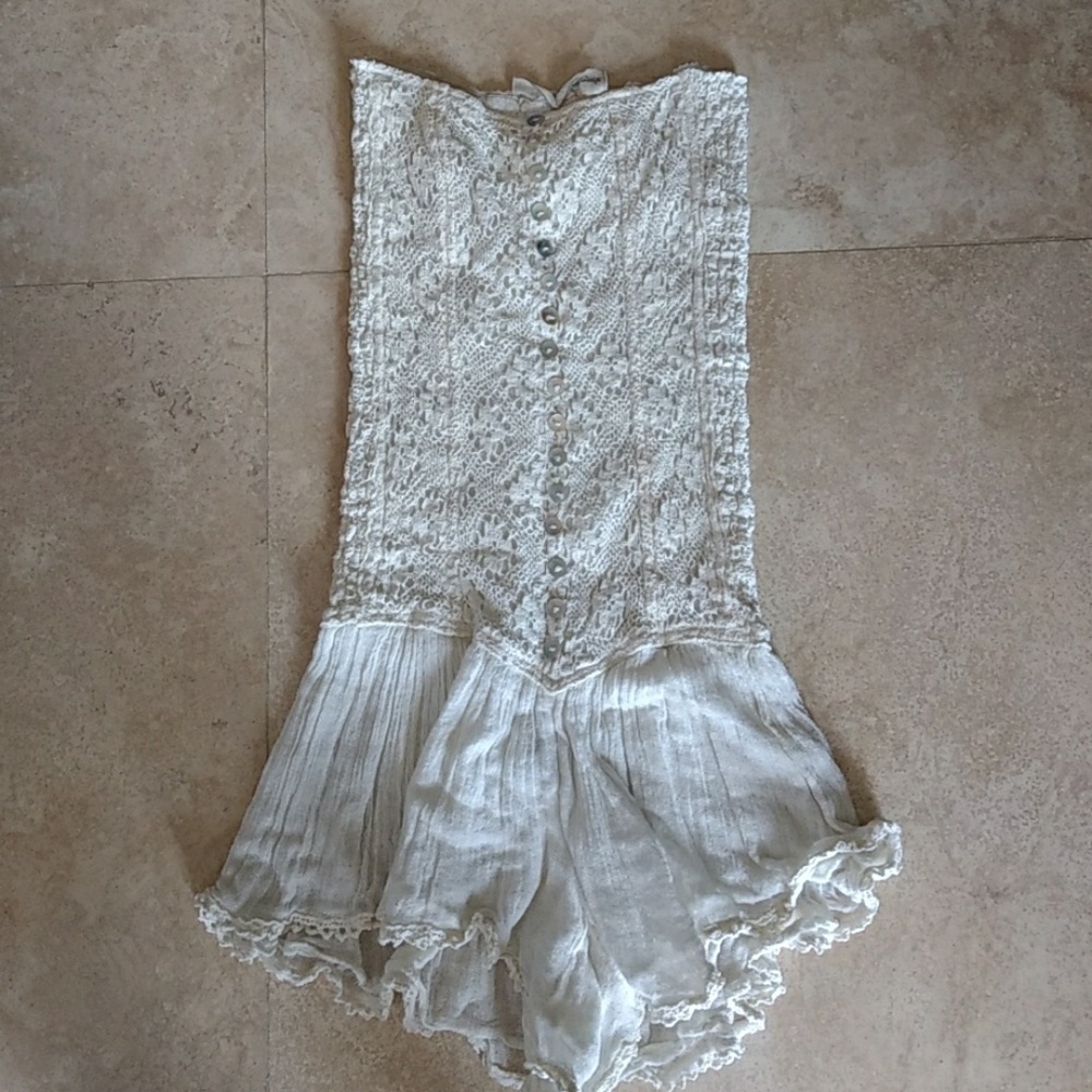 White lace romper