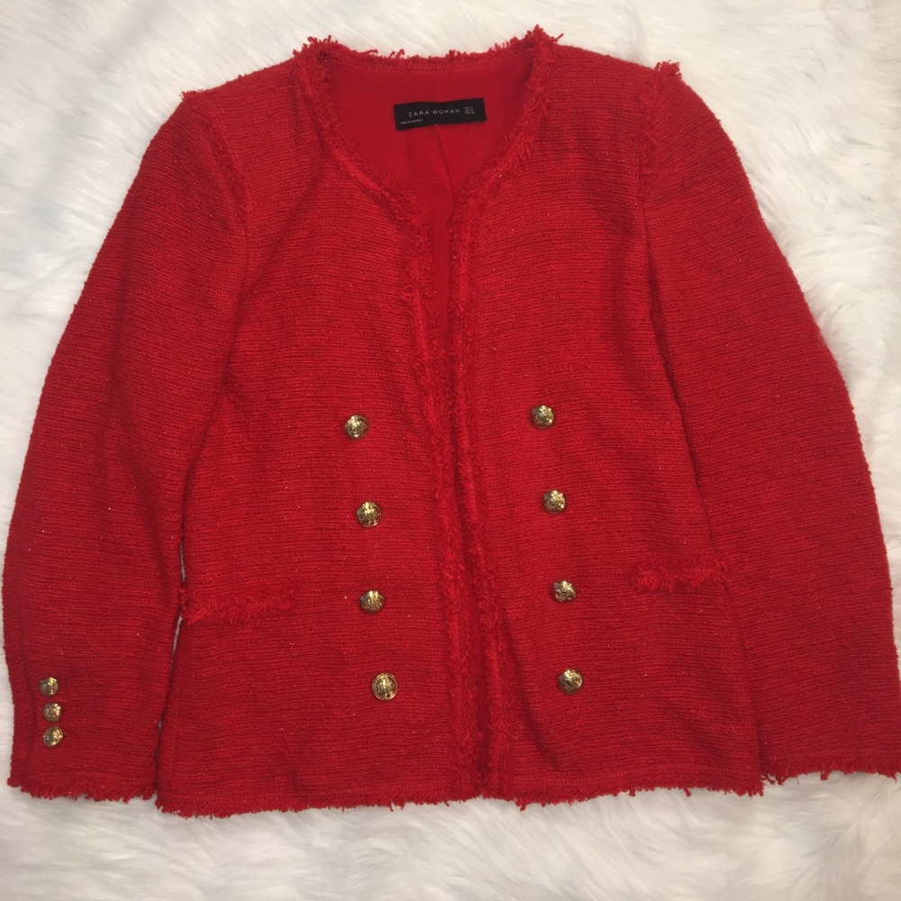 Red and Gold Zara Jacket