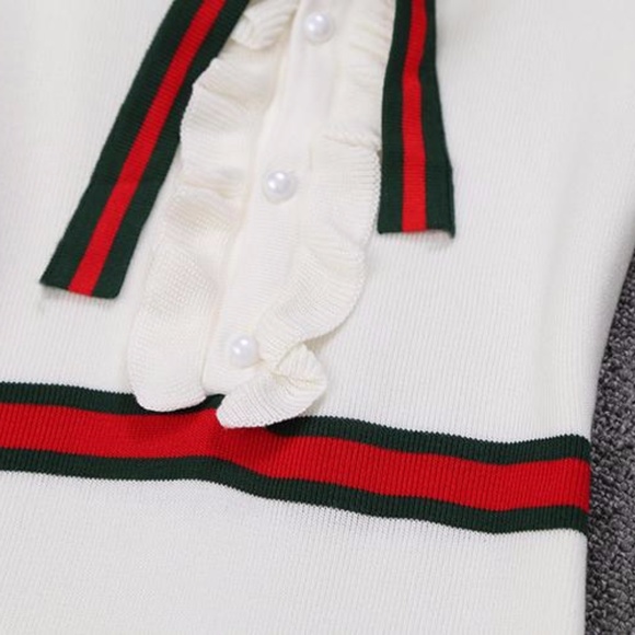 Just Arrived!!!White Fashion Dress (Green & Red) - Picture 3 of 7