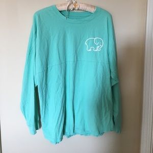 Long sleeve jersey style t shirt