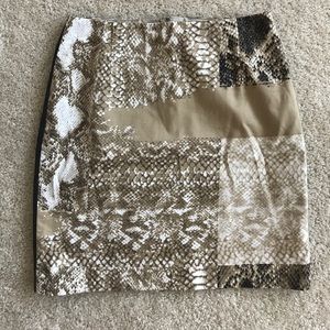 Tahari Snake Printed Skirt
