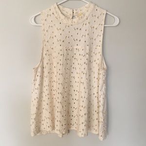 Free People Eyelet Open Back Top