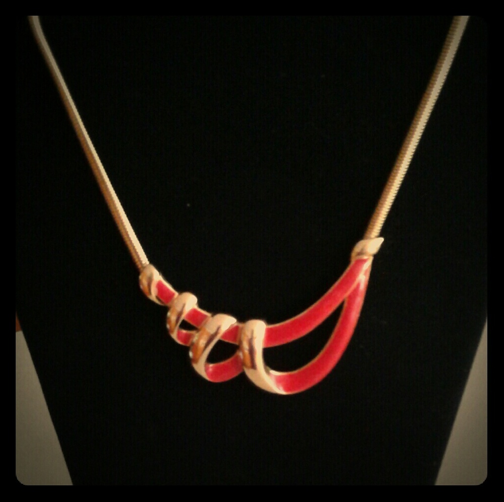 Red and gold necklace