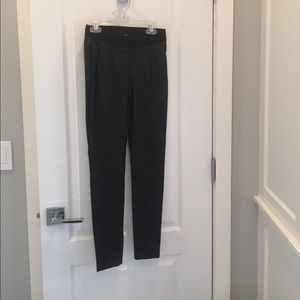 Ann Taylor Black pleather skinny pants