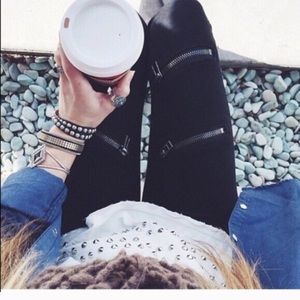 Carmar black zipper pants