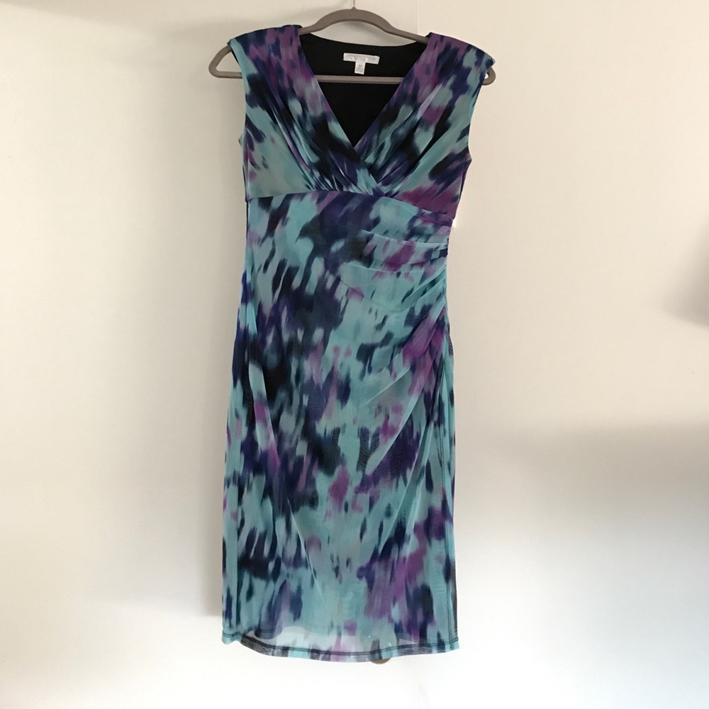 London Times 4P sheath dress blue purple