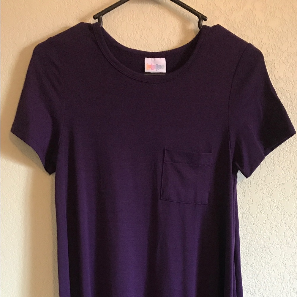 LuLaRoe XXS Carly Dress Solid Purple