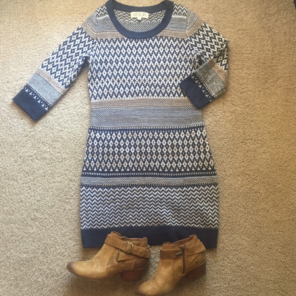 Belk Sweater dress 3/4 sleeve - Picture 1 of 8