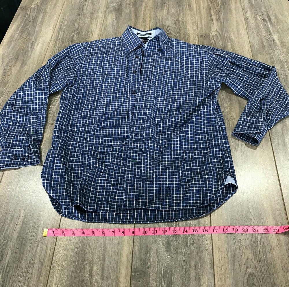 Tommy Hilfiger 80's 2 ply fabric blue shirt men S