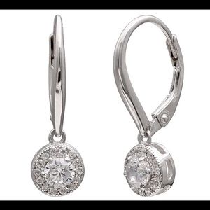 Fabulous new, diamond drop circle earrings.