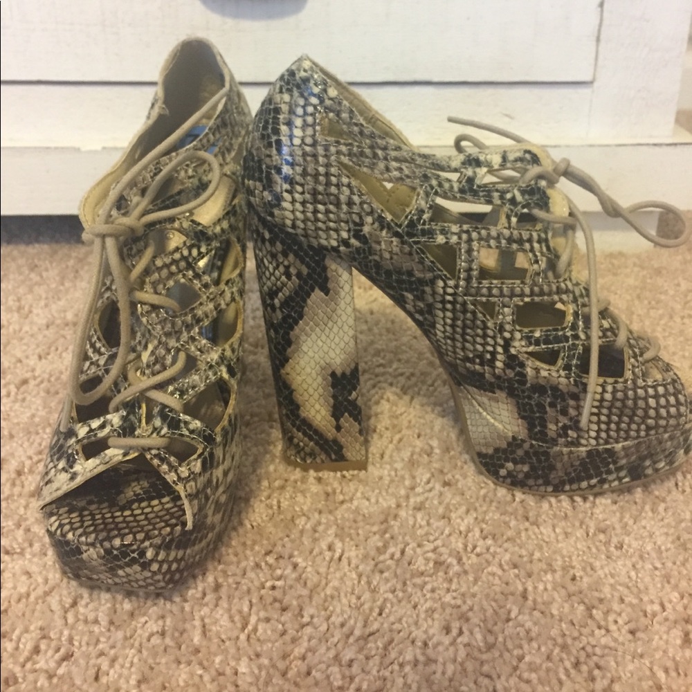 Snakeskin heels