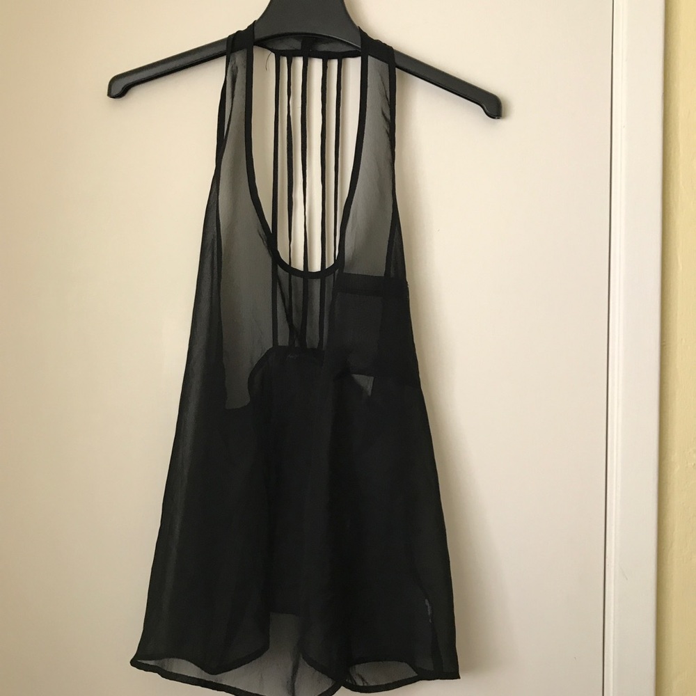 Sheer black dressy top