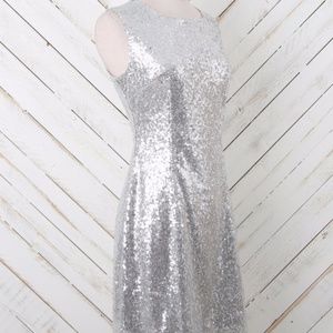 Altar'd State Silver Sequin Dress