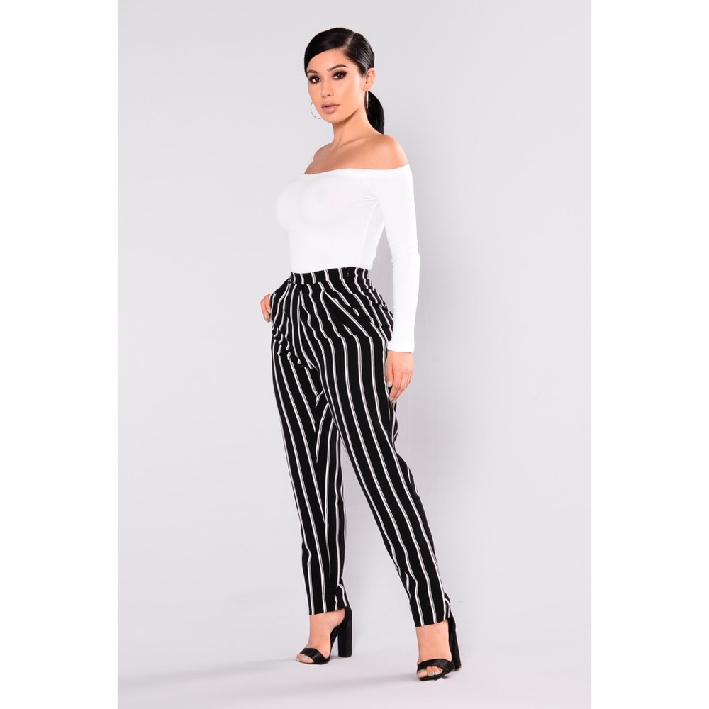 Fashion Nova Tati Dressy Stripe Pants