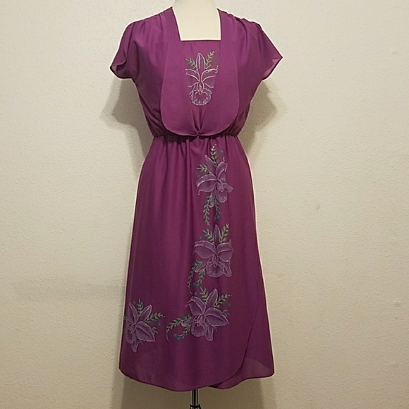 Floral Print Vintage Dress - Picture 3 of 8