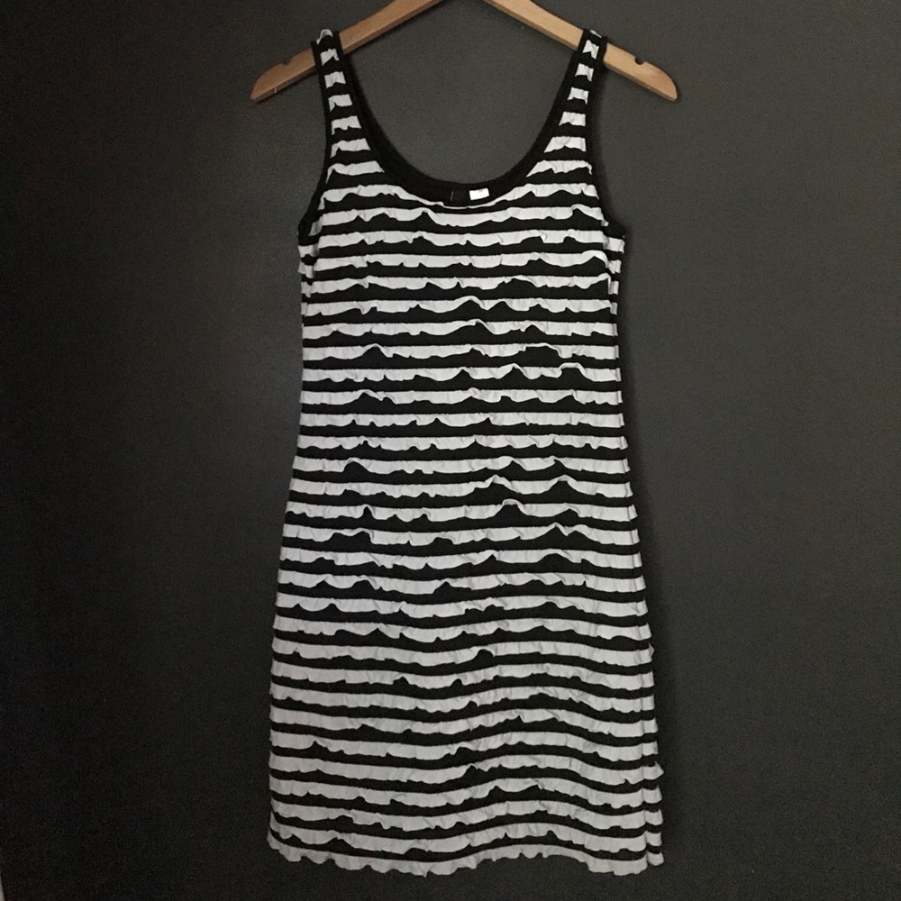 H&M Stripped Dress with Ruffles