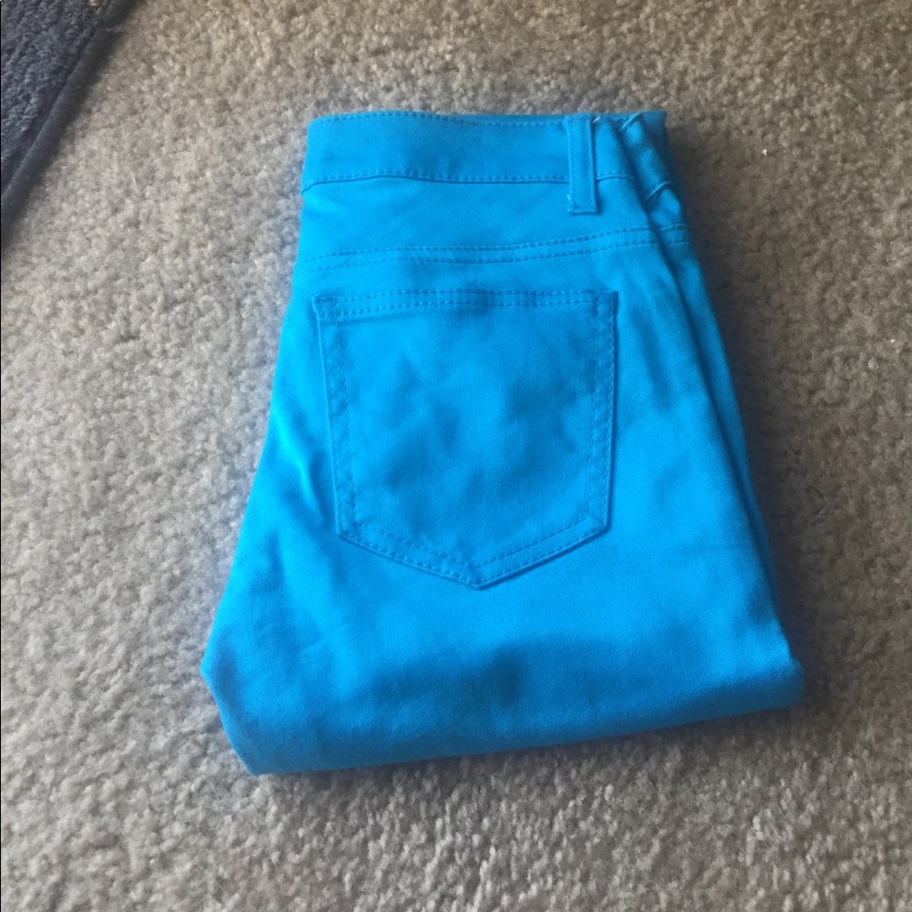 Blue Skinny Ankle Pants