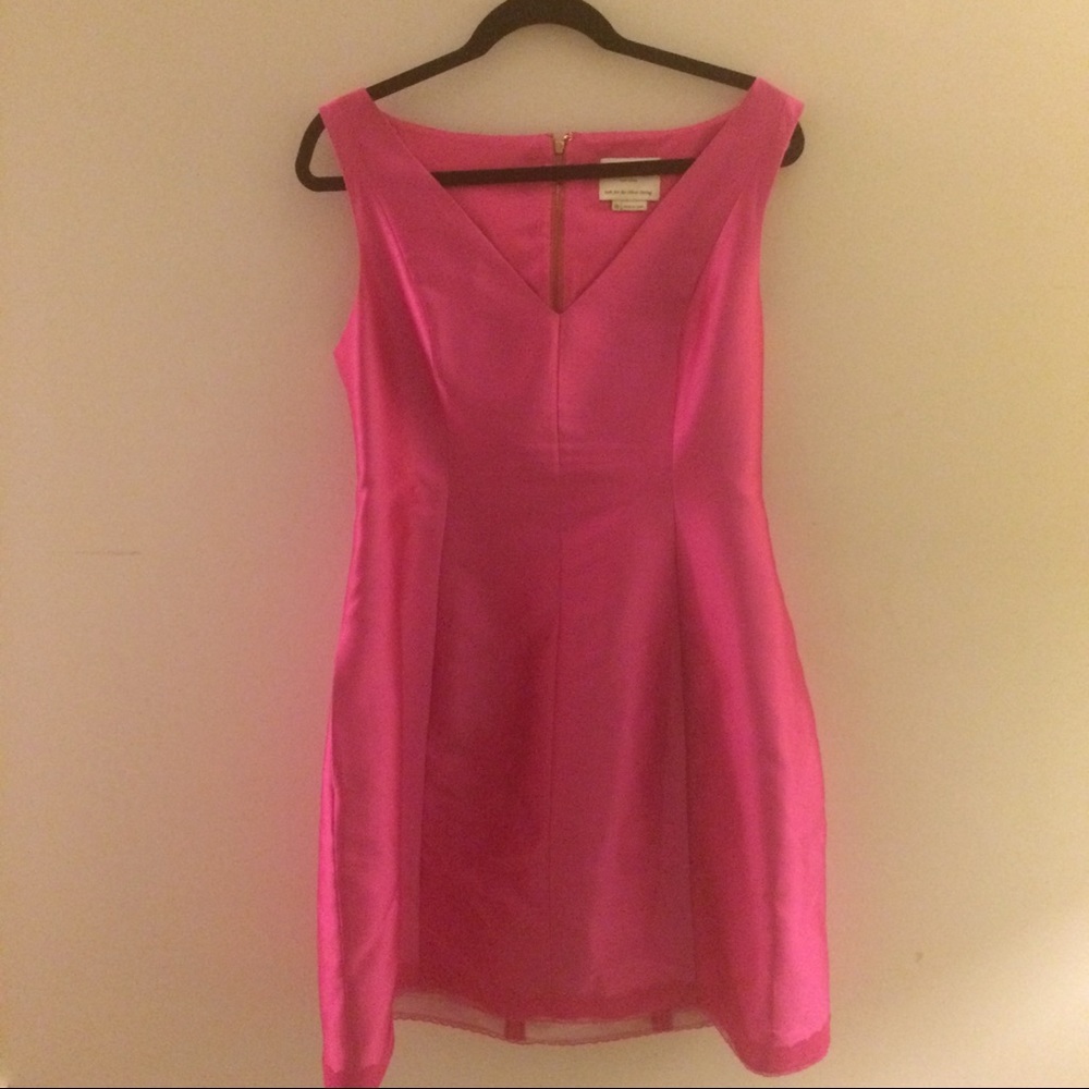 Pink Kate Spade Fit and Flare Dress.
