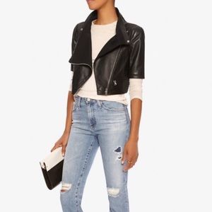Yigal Azrouel Cropped Leather Jacket ✨✨