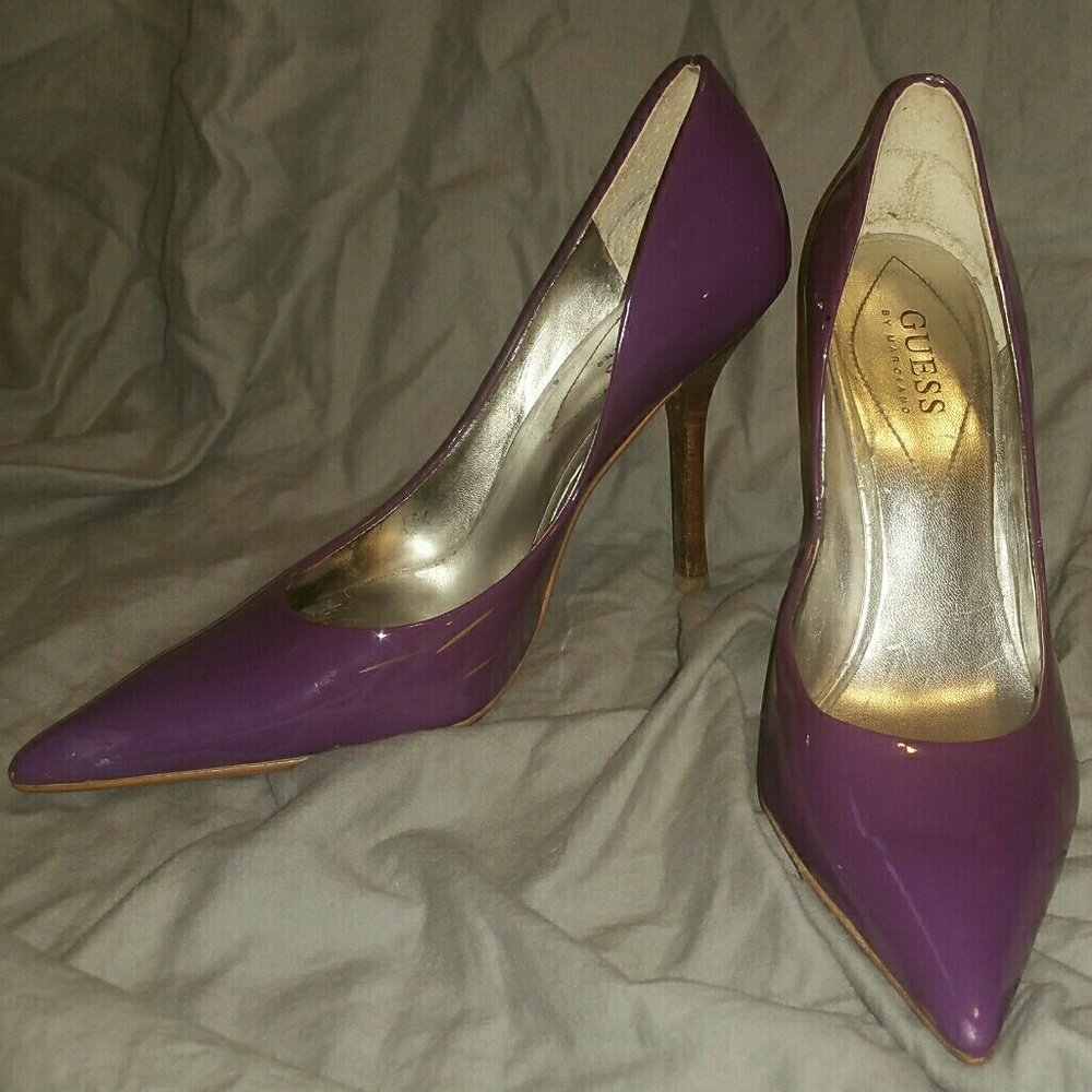 Purple Pointy Toe Guess Heels