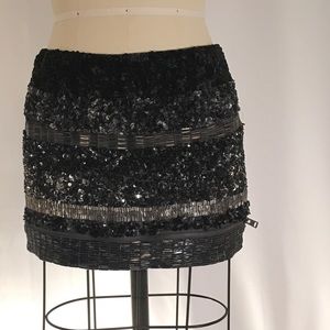All Saints sequin deconstructed skirt